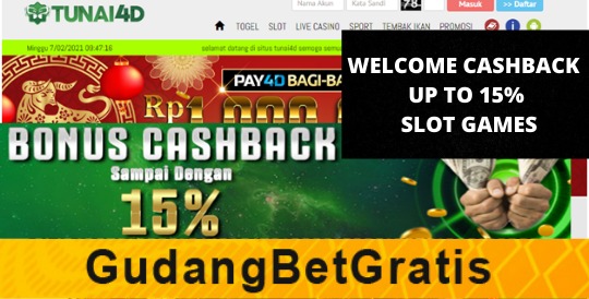 TUNAI4D- WELCOME CASHBACK UP TO 15% SLOT GAMES