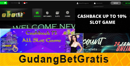 838WIN- CASHBACK UP TO 10% SLOT GAME