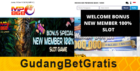 MPO868- WELCOME BONUS NEW MEMBER 100%  SLOT