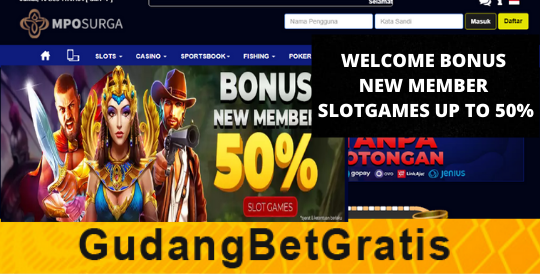 MPOSURGA- WELCOME BONUS NEW MEMBER SLOTGAMES UP TO 50%