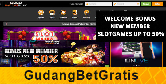 PADANGPLAY- WELCOME BONUS NEW MEMBER SLOTGAMES UP TO 50%